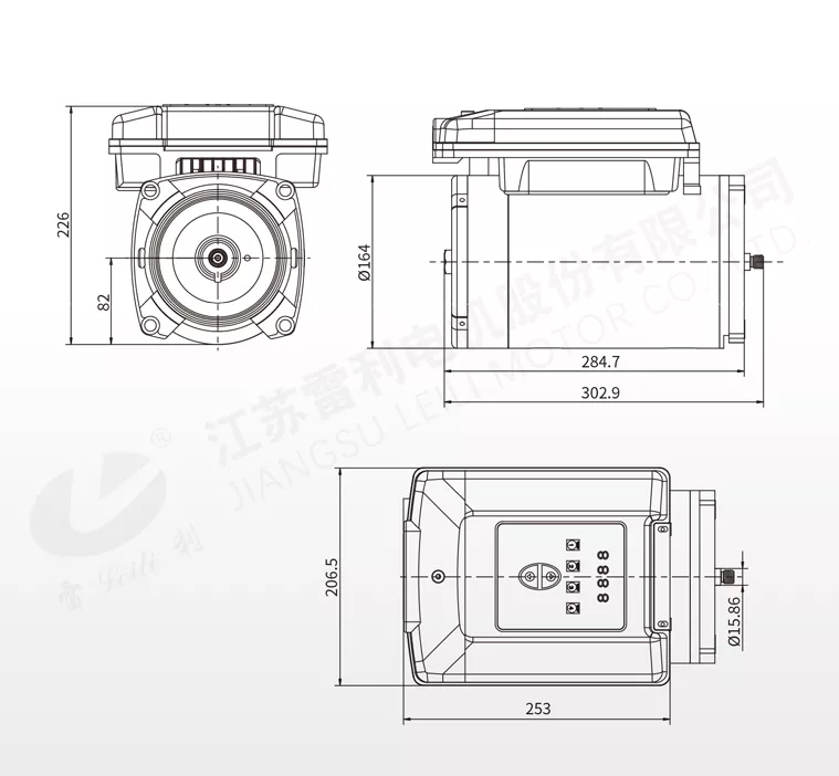Mechanical Dimension for Brushless Pump Motor for Swimming Pool