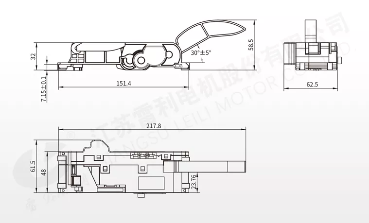 Mechanical Dimensions of Home Door Opening Mechanism