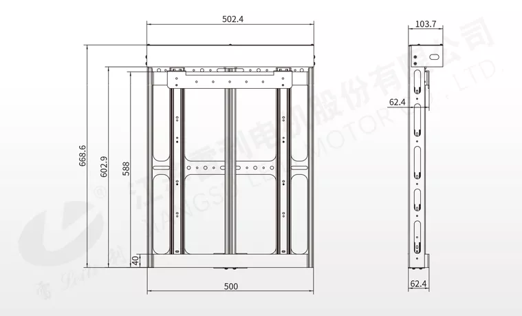 Mechanical Dimensions of Intelligent Furniture Solution Cabinet