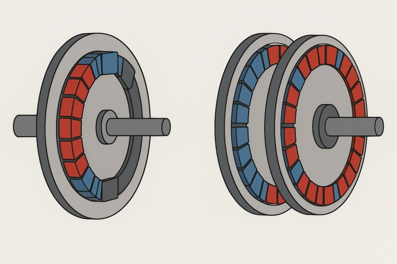 Magnet Configurations in Axial Flux Motors