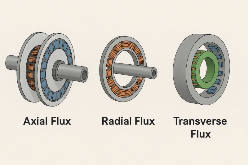 AFM vs Radial Flux vs Transverse Flux