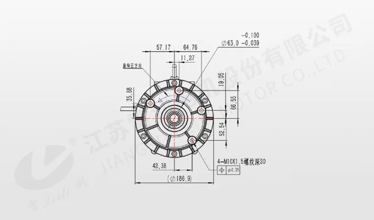 A00 Flange Drive Motor Dimensions