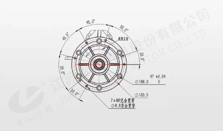 Cycle Flange Drive Motor (24 Teeth) Dimensions