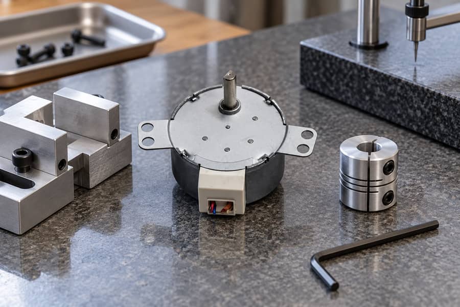 Geared Stepper Coupling Fit And Bearing Safe Assembly