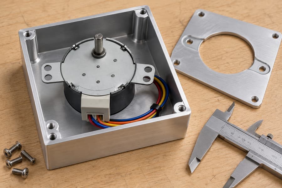 Geared Stepper Enclosure And Cable Clearance